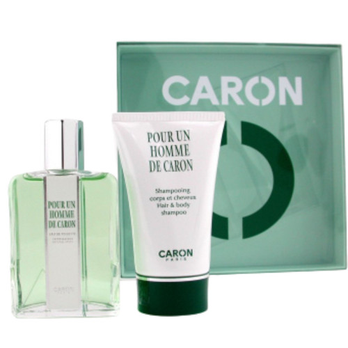 Caron Pour Un Homme Cofanetto: Eau De Toilette Spray 125ml+ Hair & Body Shampoo 125ml